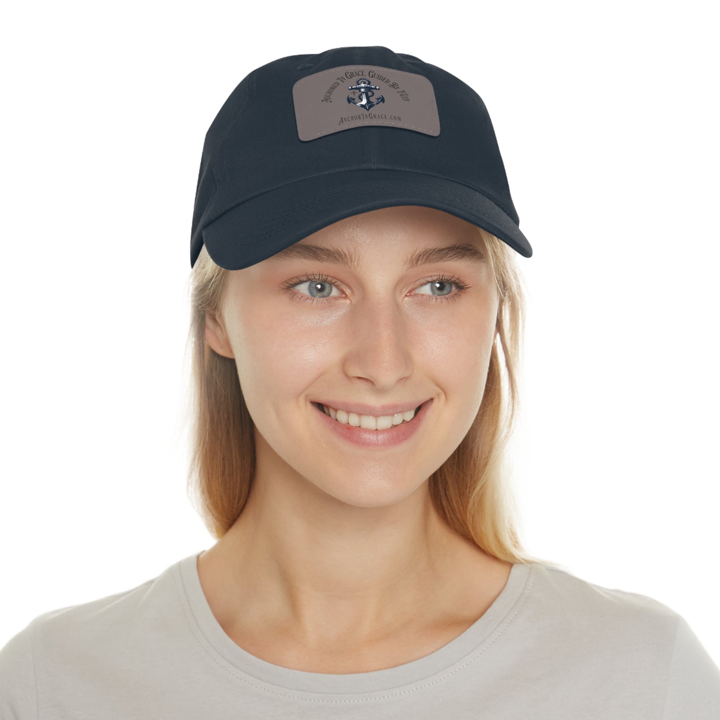 Stylish Hat with Leather Anchor Patch - Perfect Gift & Casual Wear