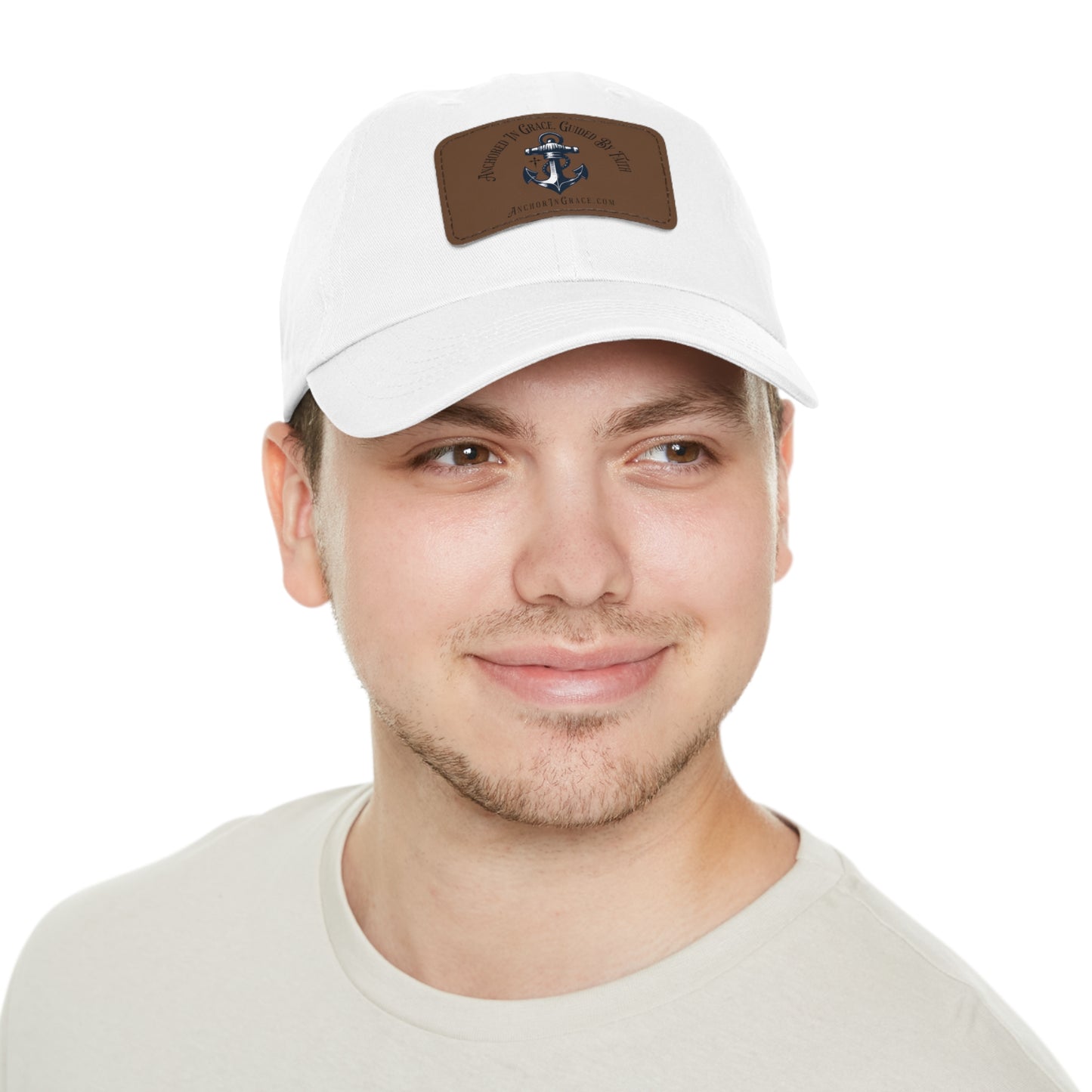 Stylish Hat with Leather Anchor Patch - Perfect Gift & Casual Wear