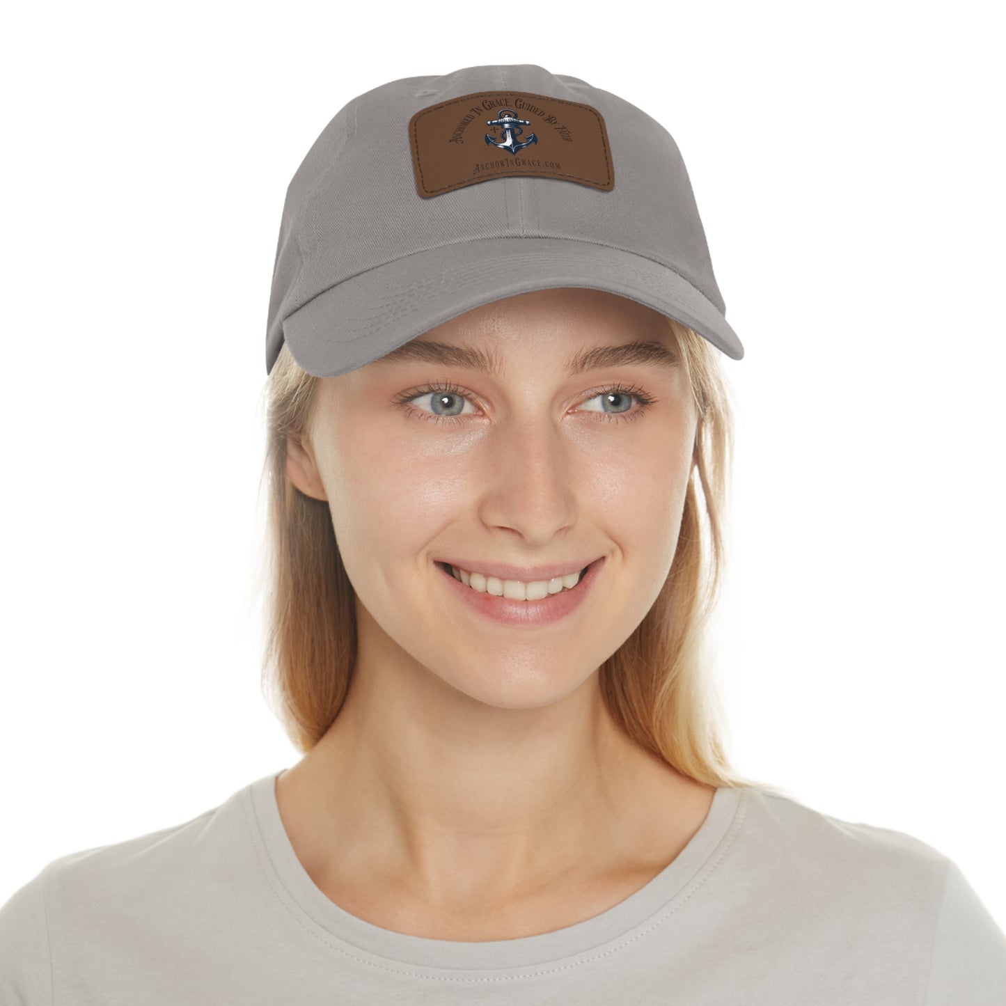 Stylish Hat with Leather Anchor Patch - Perfect Gift & Casual Wear