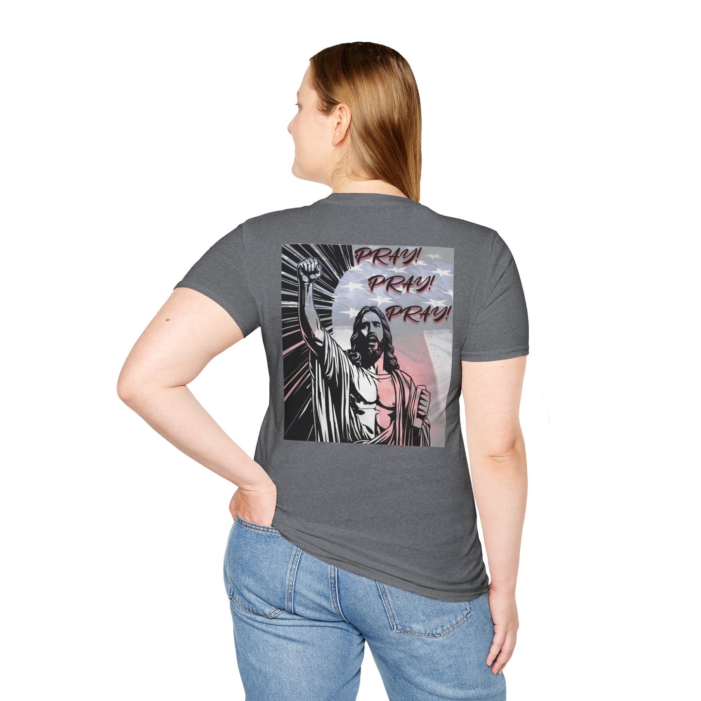 Inspirational USA Prayer Unisex Softstyle T-Shirt