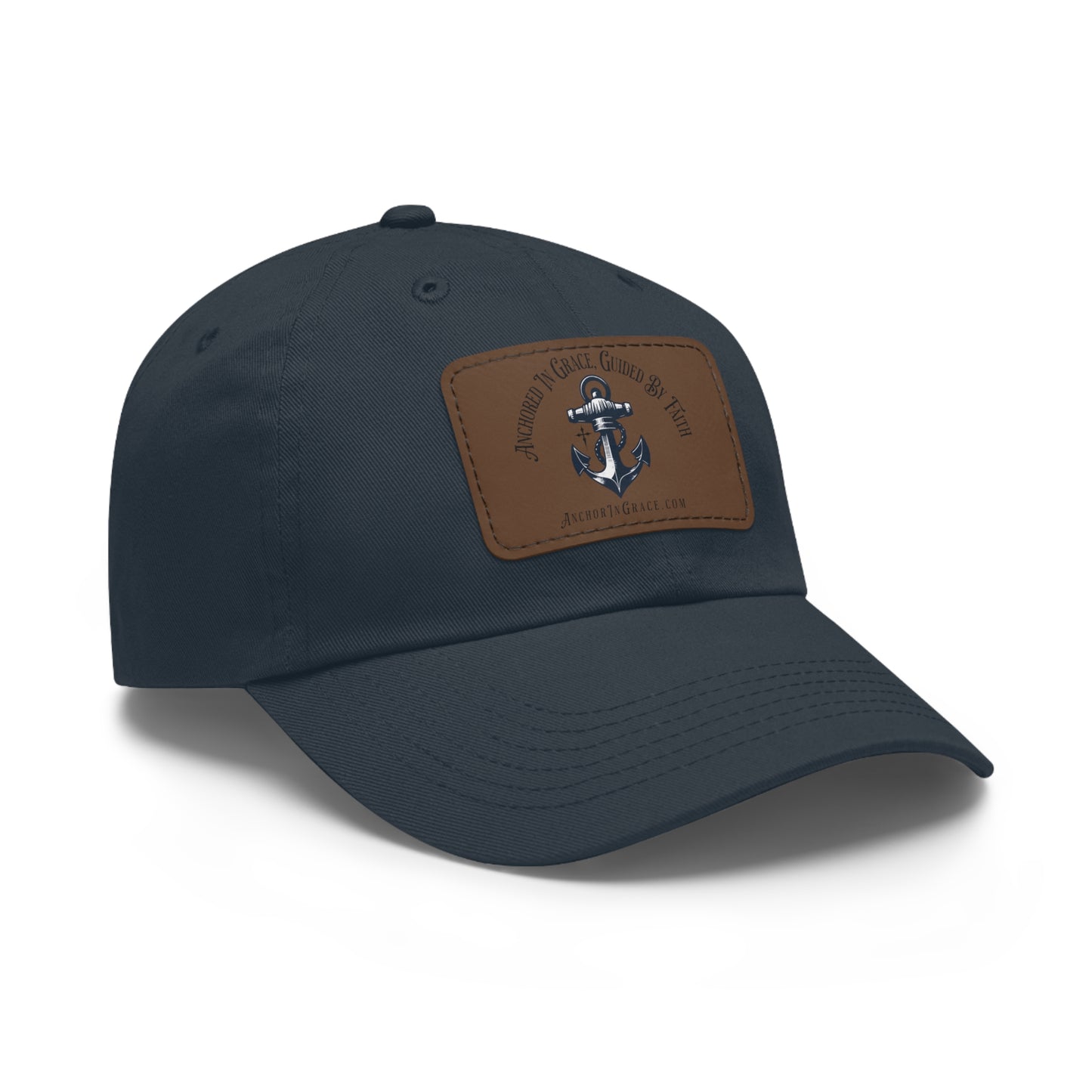 Stylish Hat with Leather Anchor Patch - Perfect Gift & Casual Wear