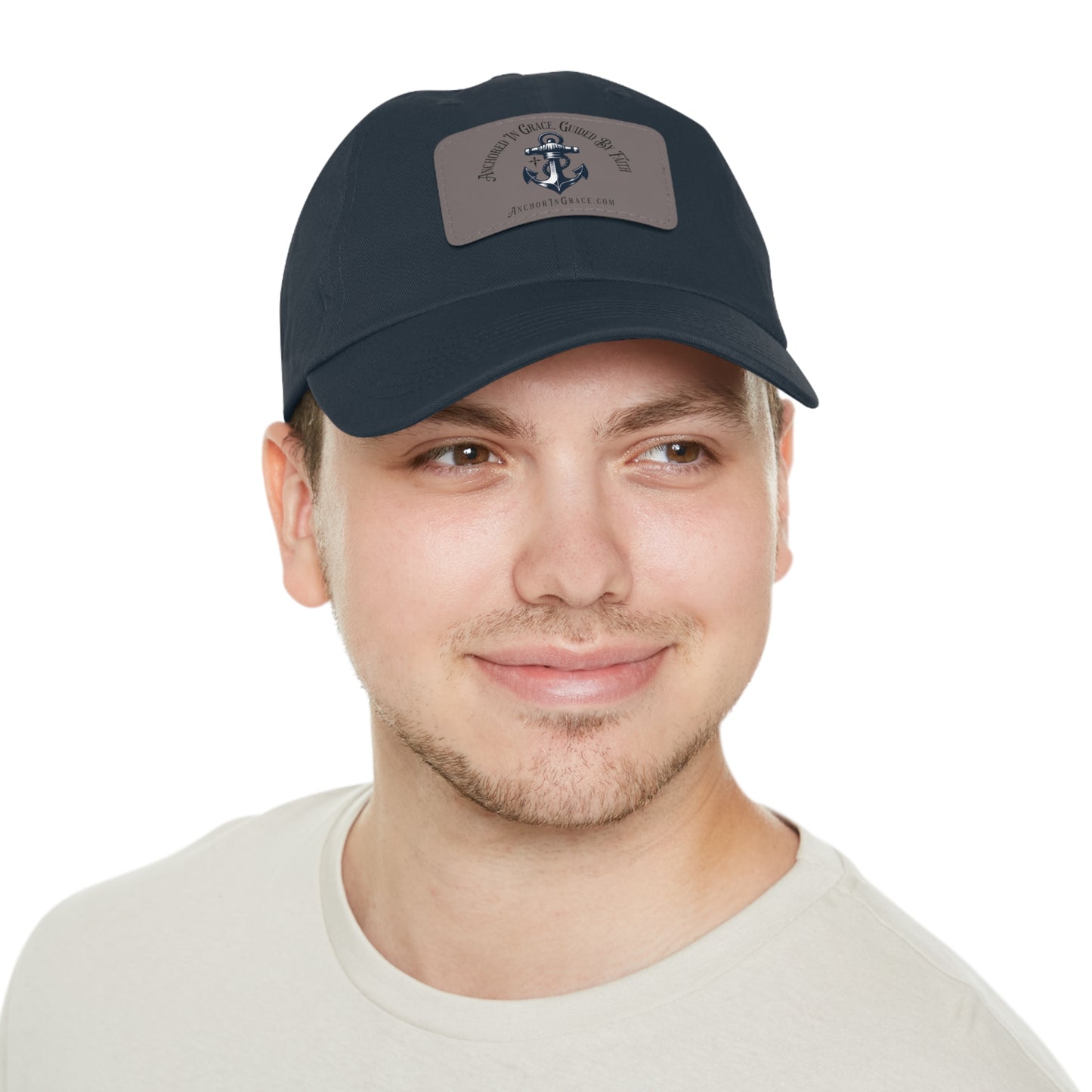 Stylish Hat with Leather Anchor Patch - Perfect Gift & Casual Wear
