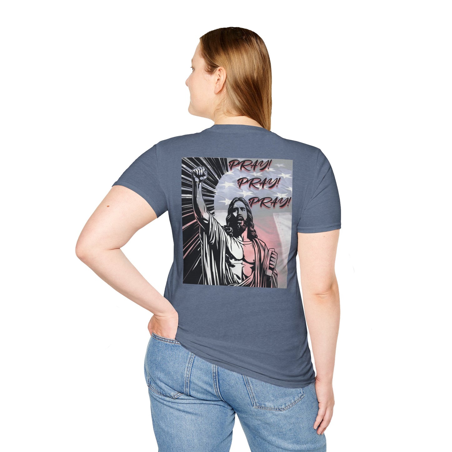 Inspirational USA Prayer Unisex Softstyle T-Shirt