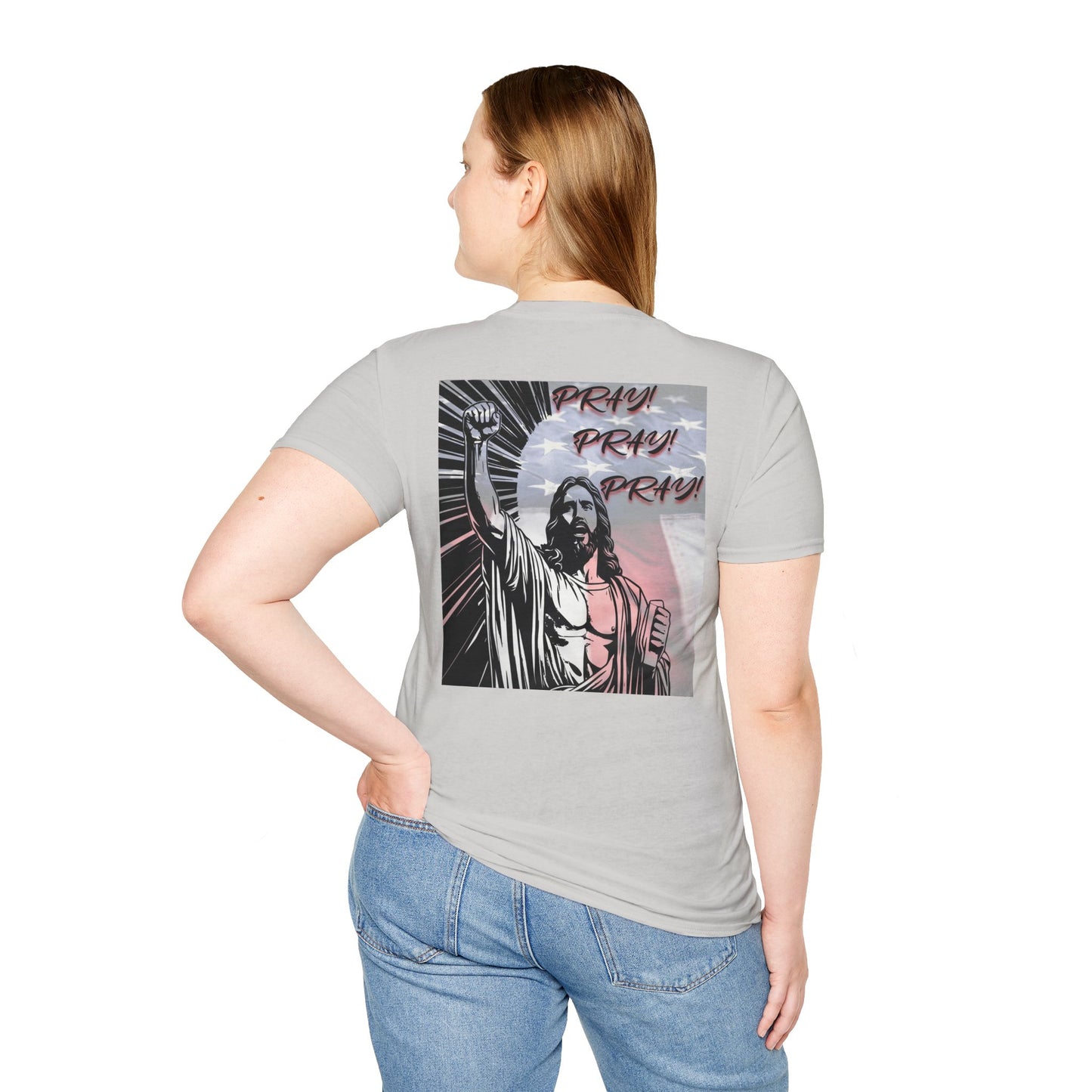 Inspirational USA Prayer Unisex Softstyle T-Shirt