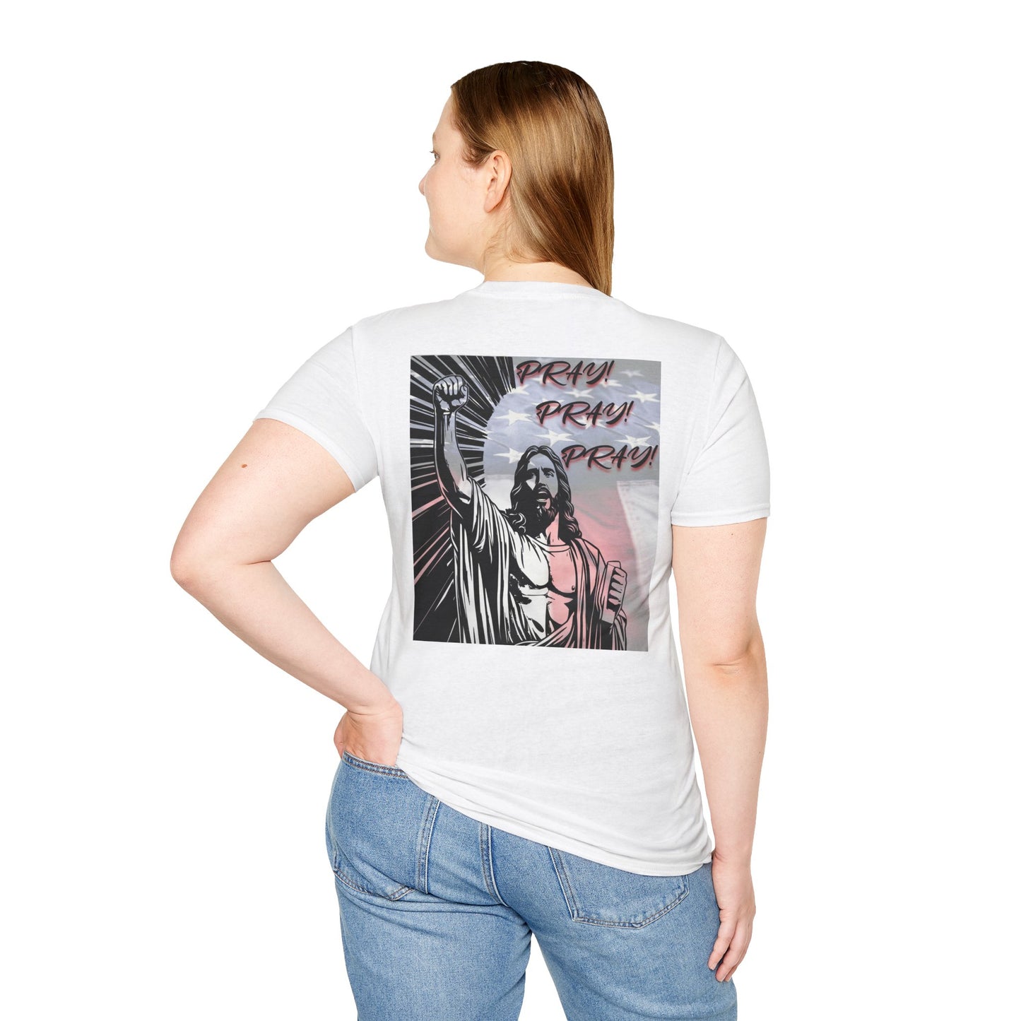 Inspirational USA Prayer Unisex Softstyle T-Shirt