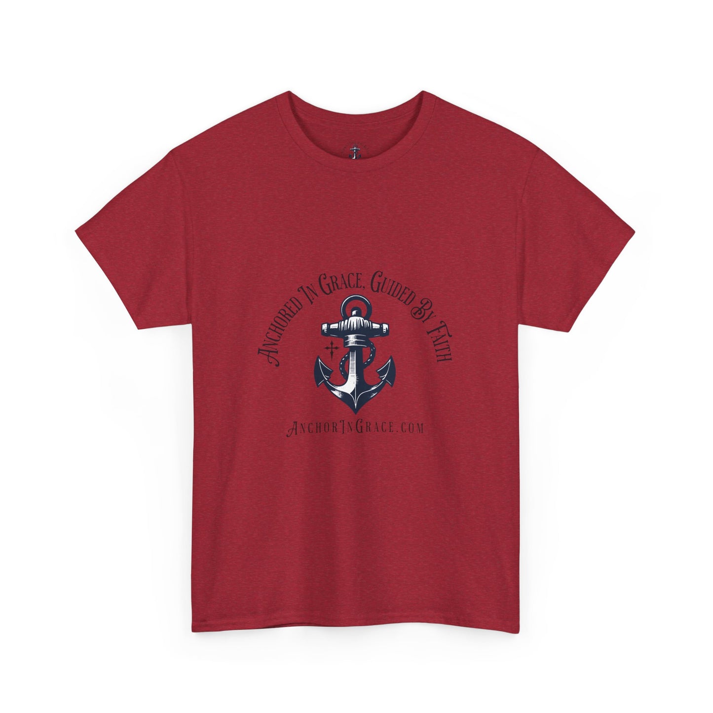 Anchored in Grace , Guided by Faith Graphic Unisex Heavy Cotton Tee