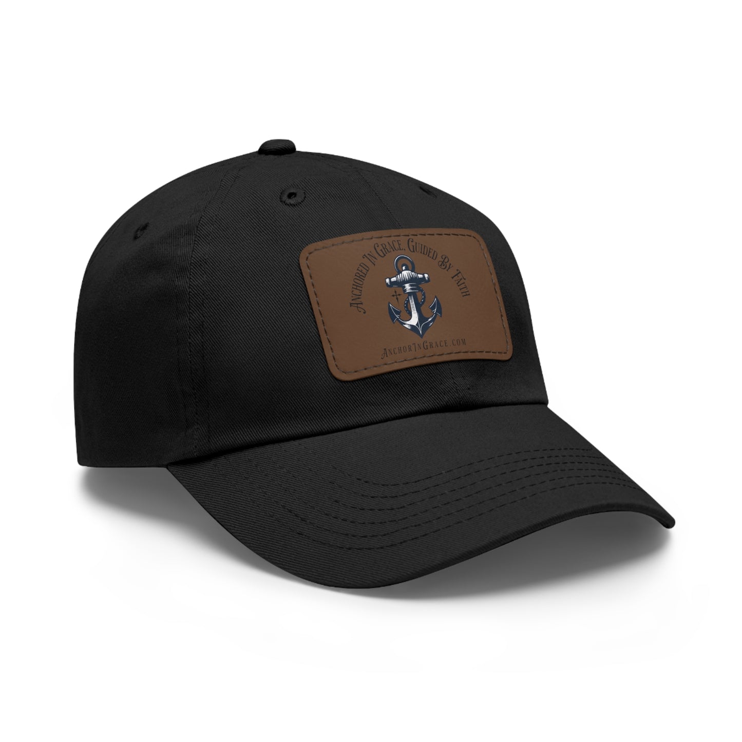 Stylish Hat with Leather Anchor Patch - Perfect Gift & Casual Wear