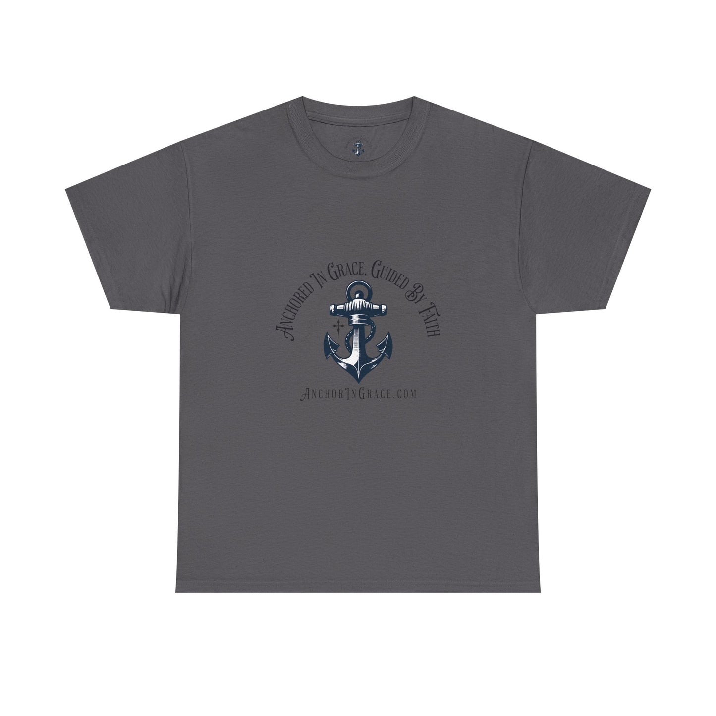 Anchored in Grace , Guided by Faith Graphic Unisex Heavy Cotton Tee