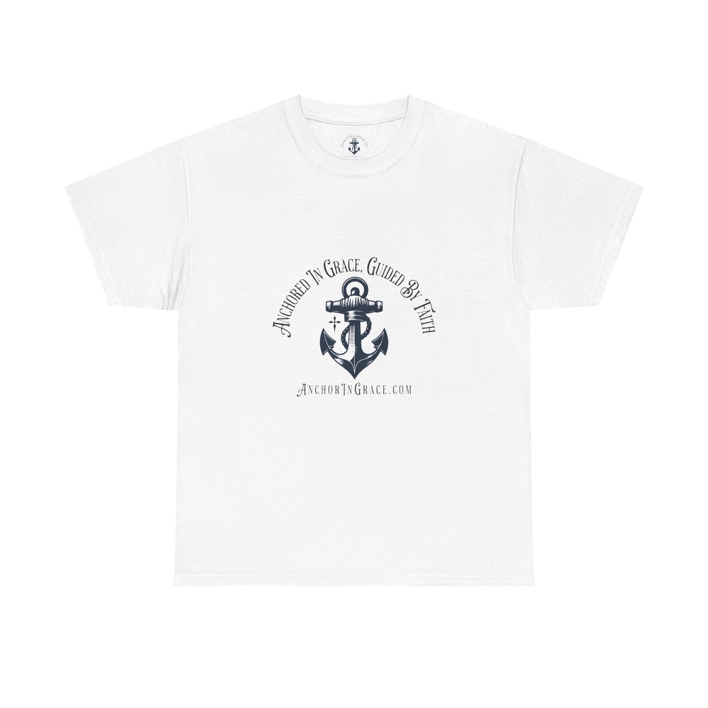 Anchored in Grace , Guided by Faith Graphic Unisex Heavy Cotton Tee