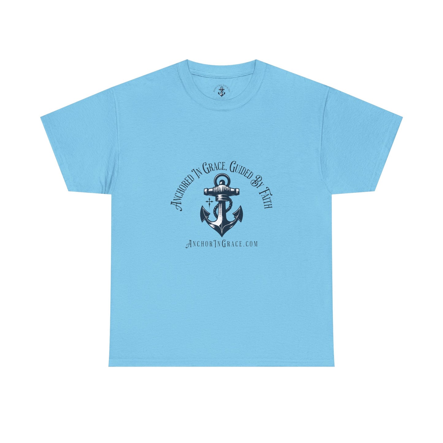 Anchored in Grace , Guided by Faith Graphic Unisex Heavy Cotton Tee