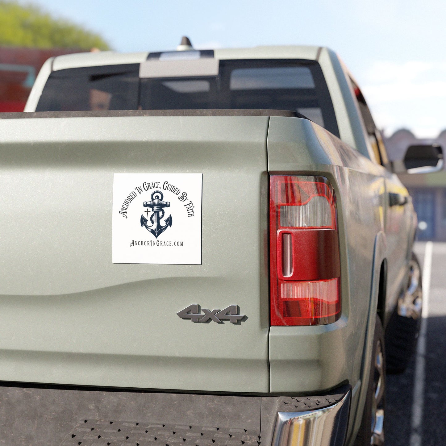 Inspirational Anchor Car Magnet - 'Anchored In Grace, Guided By Faith' - Perfect for Faith & Nautical Lovers