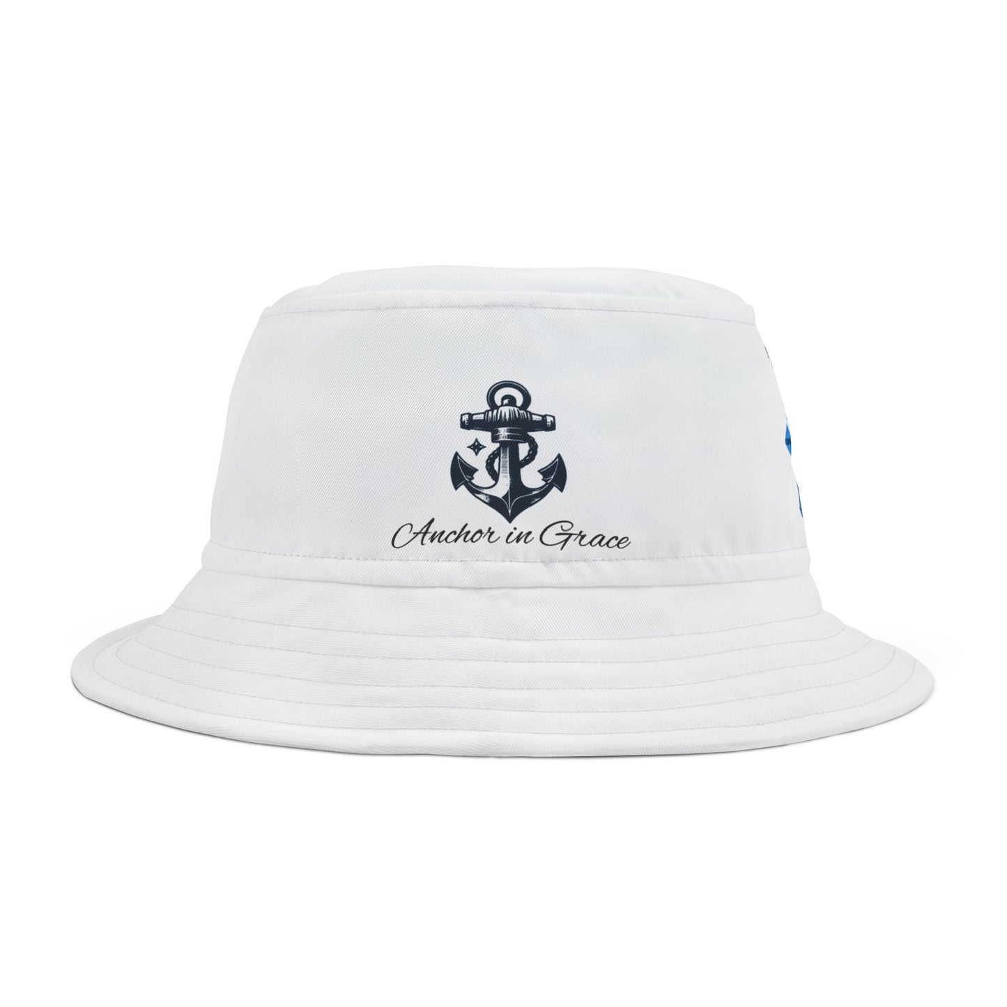 Bucket Hat with Strength in Weakness 2 Corinthians 12:9 Design