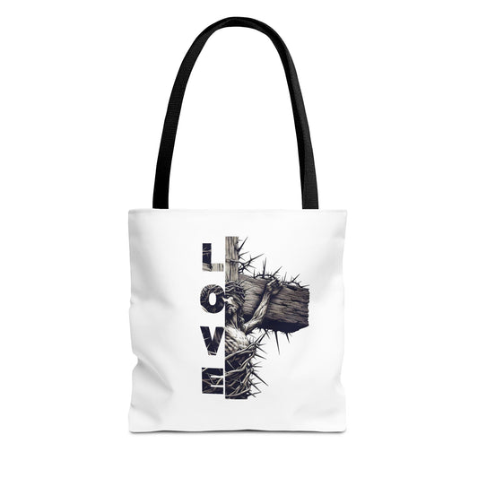 Crucifixion Tote Bag - Religious Christian Love Design