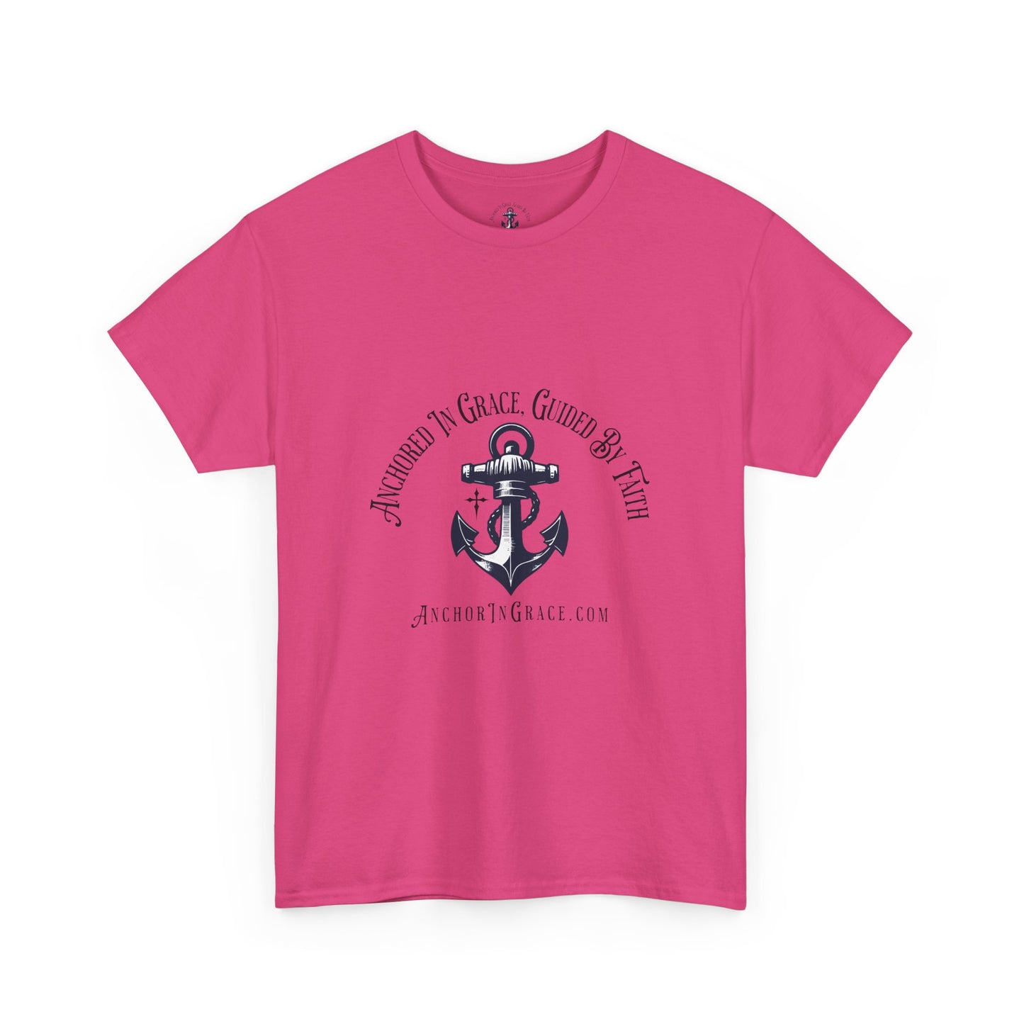 Anchored in Grace , Guided by Faith Graphic Unisex Heavy Cotton Tee