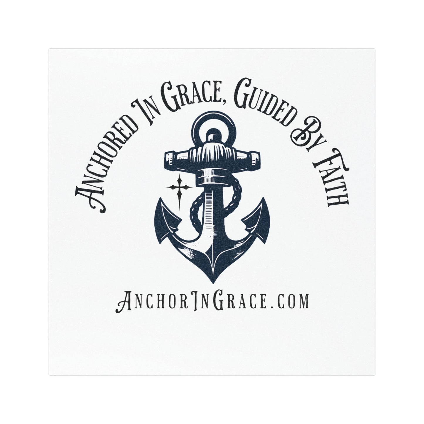 Inspirational Anchor Car Magnet - 'Anchored In Grace, Guided By Faith' - Perfect for Faith & Nautical Lovers