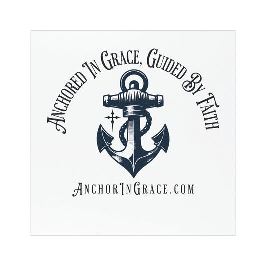 Inspirational Anchor Car Magnet - 'Anchored In Grace, Guided By Faith' - Perfect for Faith & Nautical Lovers