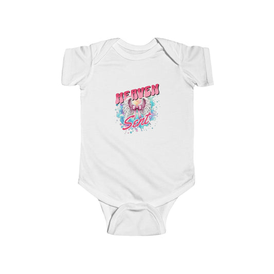 Heaven Sent Infant Bodysuit - Cute Baby Outfit for Newborns, Perfect Gift for Baby Showers