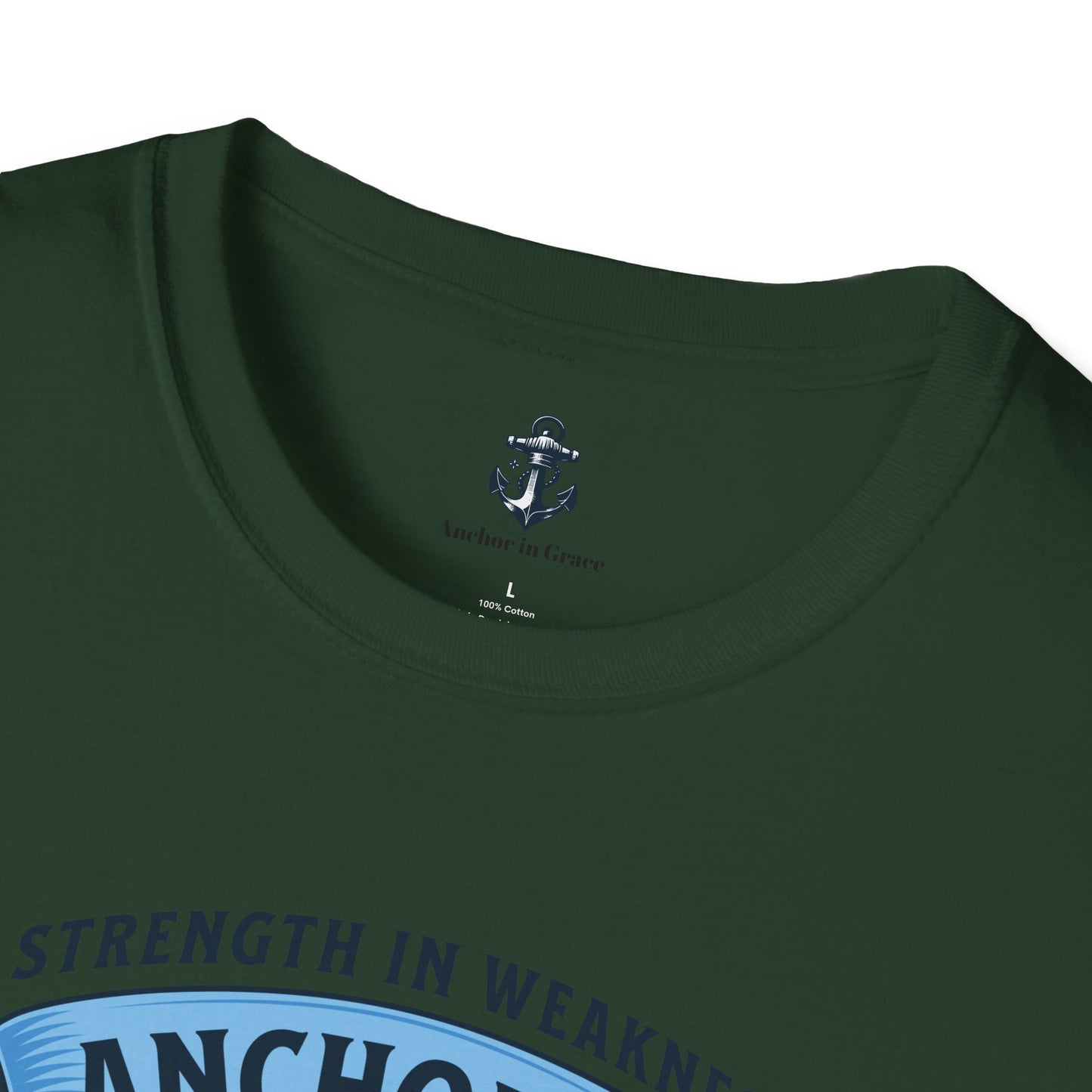 Anchored in Grace Strength in Weakness Unisex T-Shirt