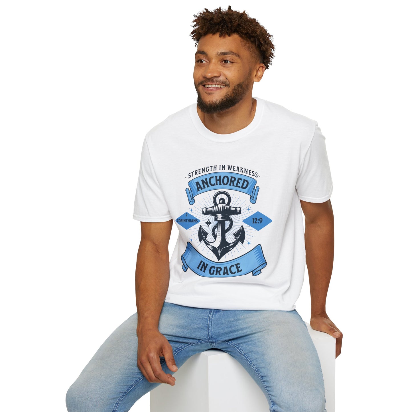 Anchored in Grace Strength in Weakness Unisex T-Shirt